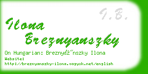 ilona breznyanszky business card